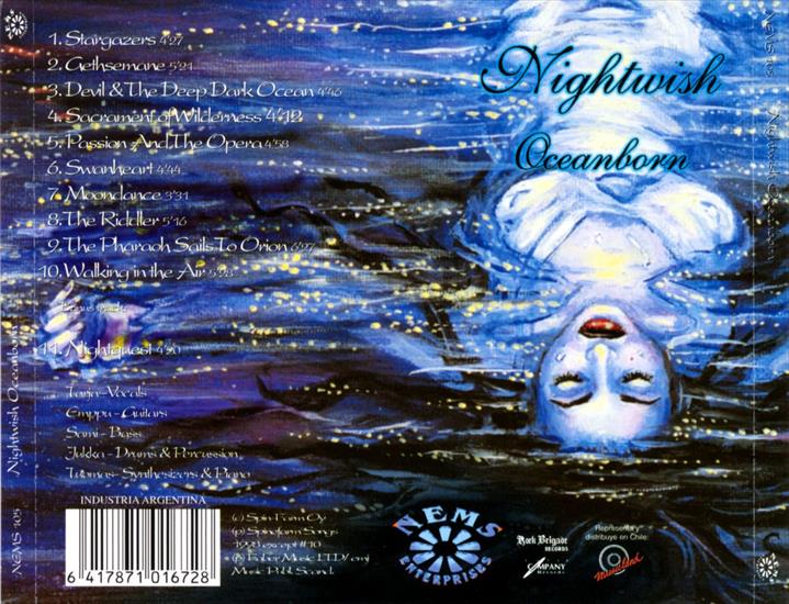 1998Nightwish - Oceanborn - Nightwish - Oceanborn back.jpg