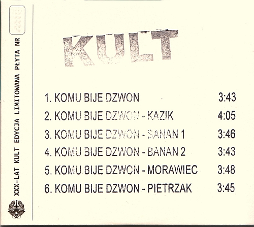 1998.06. - Komu bije dzwon maxisingiel - 00. Komu Bije Dzwon CD, Maxi, Ltd, Num.jpg