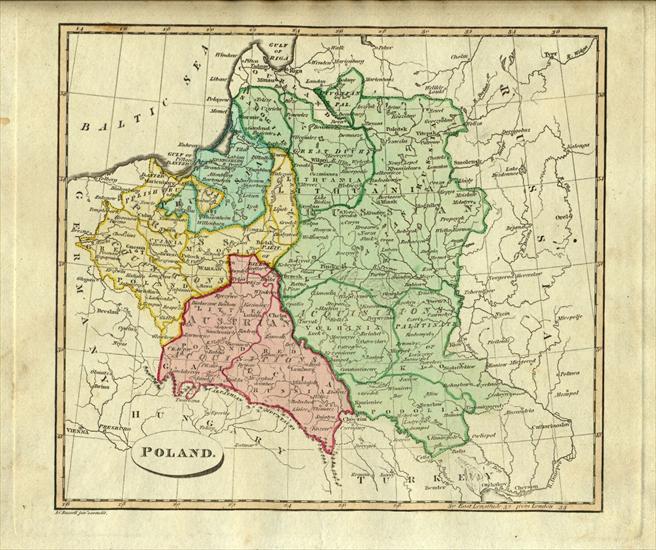 Mapy Polski z różnych okresów - Poland_map_1814.jpg