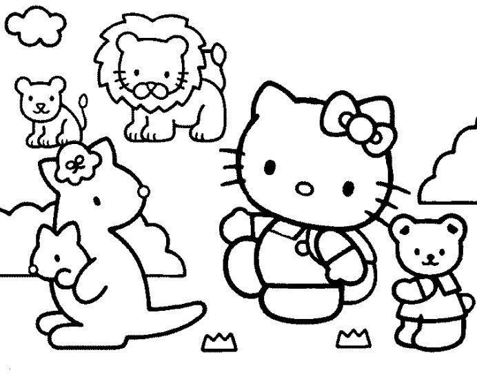 Kolorowanki Hello Kitty - Hello Kitty - kolorowanka 154.gif