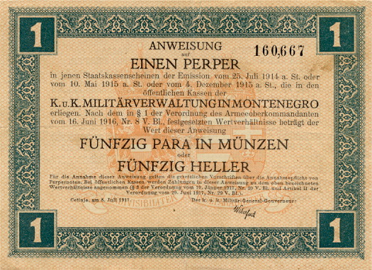 Czrnogóra - MontenegroPM148-1Perper-1917-donatedfvt_f.jpg