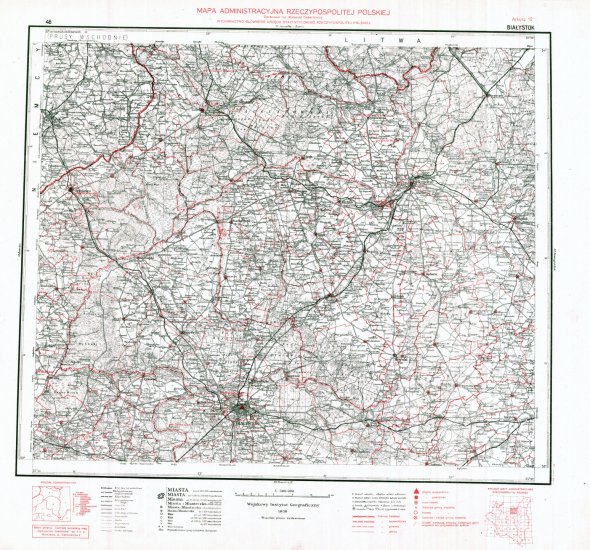 Mapa administracyjna Rzeczypospolitej Polskiej 1-300.000 - 46 - Arkusz 12 BIAŁYSTOK WIG 1937.jpg