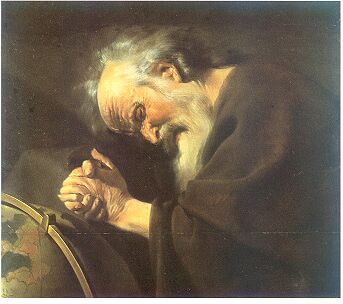 Starożytna Grecja, filozofia, filozofowie, obrazy - Heraclitus,_Johannes_Moreelse. Heraklit.jpg