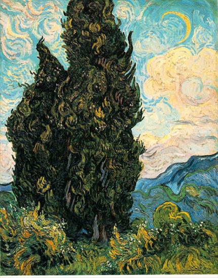 Gogh, Vincent van 1853-1890 - van Gogh Cypresses, 1889, 93.3x74 cm, The Metropolitan Museu.jpg