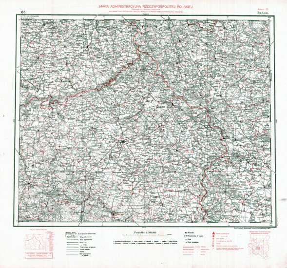 Mapa administracyjna Rzeczypospolitej Polskiej 1-300.000 - 65 - Arkusz 25 RADOM WIG 1937.jpg