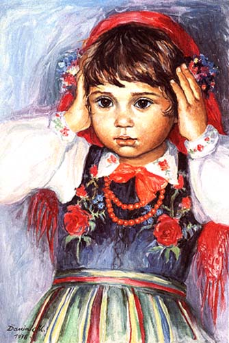 obrazy dzieci - Łowiczanka.jpg