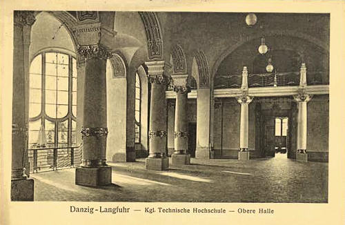 wrzeszcz langfuhr - Hall na piętrze na politechnice Langfuhr - Obere Halle, Knigliche Technische Hochschule.jpg