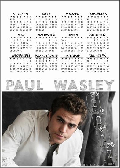 kalendarz 2012 - PAUL WASLEY KALENDARZ 2012.JPG