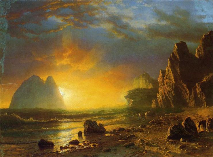 Bierstadt Albert 1830-1902 - Bierstadt_Albert_Sunset_on_the_Coast.jpg