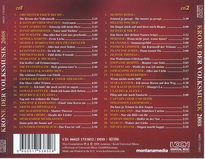 Die Krone der Volksmusik 2008 - CD2 - Back.jpg