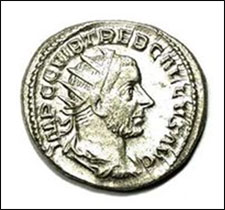 Rzym starożytny - numizmatyka rzymska - obrazy - trebonian2.jpg