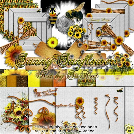 Zestawy scrapowe, tubki serie - 182-Sunny Sunflower Kit Preview.jpg
