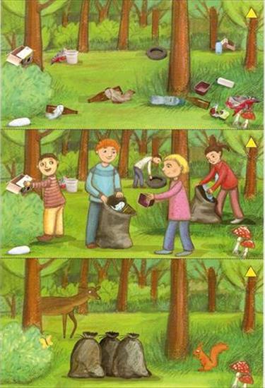 Historyjki obrazkowe 3-elementowe - Sprzątanie lasu.jpg