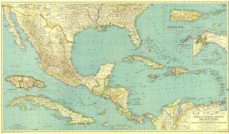 Mapy National Geographic. 539 map. Wysoka jakość - Central America and the West Indies 1934.jpg