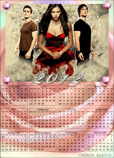 KALENDARZ 2012 - pamiętniki wampirów kalendarz 2012  chomik alaola.jpg