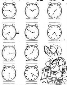 Karty pracy związane z obliczeniami czasowymi i nauką zegara - zegary1.jpg