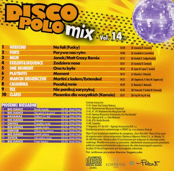 Disco Polo Mix 28 - Disco Polo Mix 28 tytuły.JPG