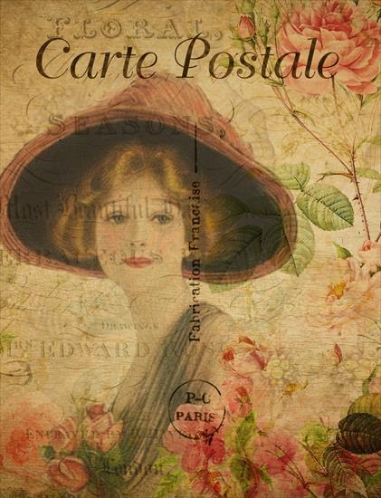 POSTCARD VINTAGE - vintage-french-postcard-lady 1.jpg
