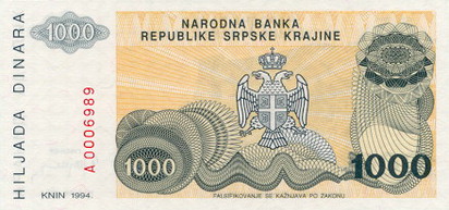 CHORWACJA - 1994 - 1000 dinarów Serbów Krajiny b.jpg