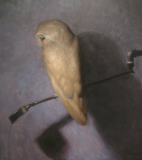 Anthropomorphic works 2009 - The late shower, 60x75cm Oil on board.bmp