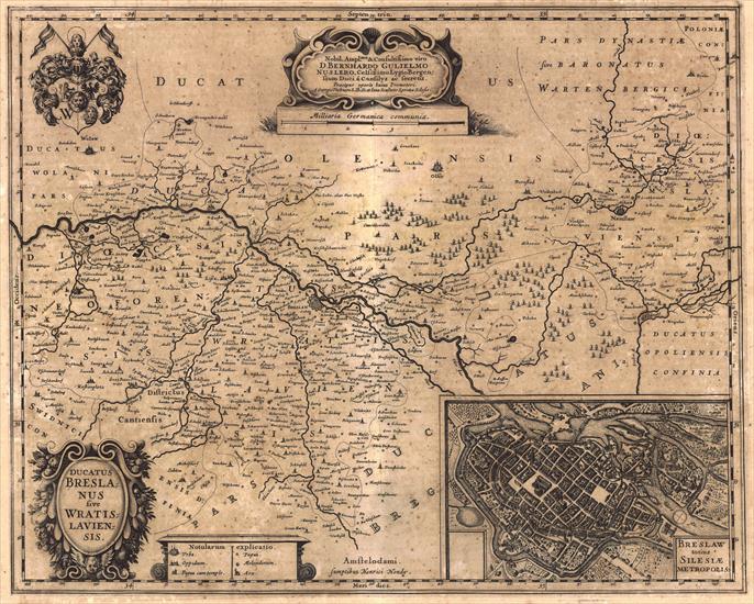 polskie stare mapy - um 1640 Ducatus Breslanus sive Wratislaviensis Georg Vechner u. Jonas Scultetus.jpg