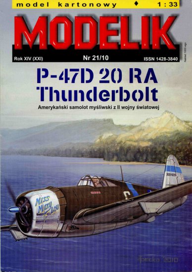 Modelik 2010-21 - Republic P 47D 20 RA Thunderbolt amerykański samolot myśliwski z II wojny światowej - 01.jpg
