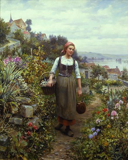 Daniel Ridgway Knight 1839 - 1924 - Daniel Ridgway Knight - Coming Home From Market.jpg