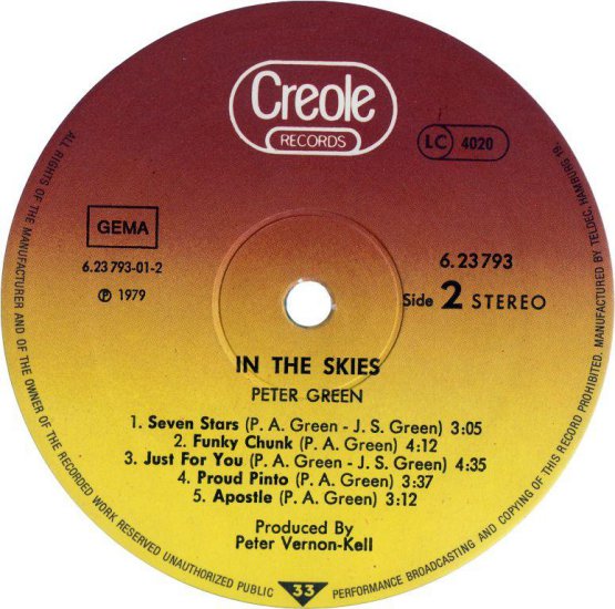 Peter Green - In The Skies Teldec, Creole Vinyl rip flac - Side 2.jpg
