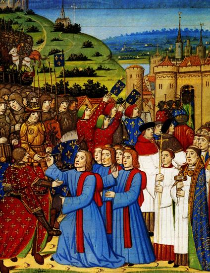 Guerre de Cent ans 1328 - 1456 - 1540 06 24 juin  Entre de Charles VII  Caen, miniature du XV.jpg